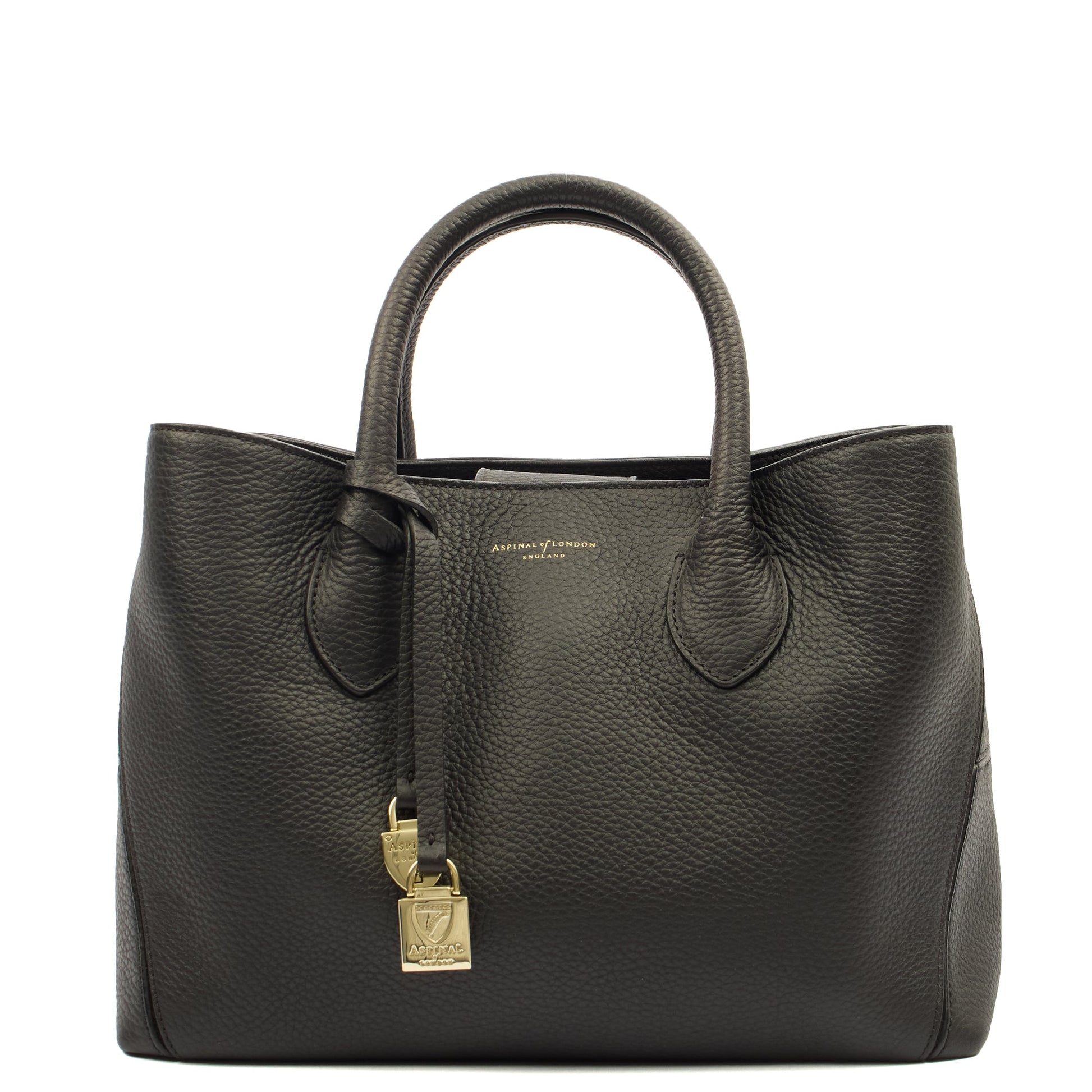 Aspinal of London Tote London Tote - Midi in Black, Leather — Alternate View 13