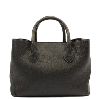 Aspinal of London Tote London Tote - Midi in Black, Leather — Back View