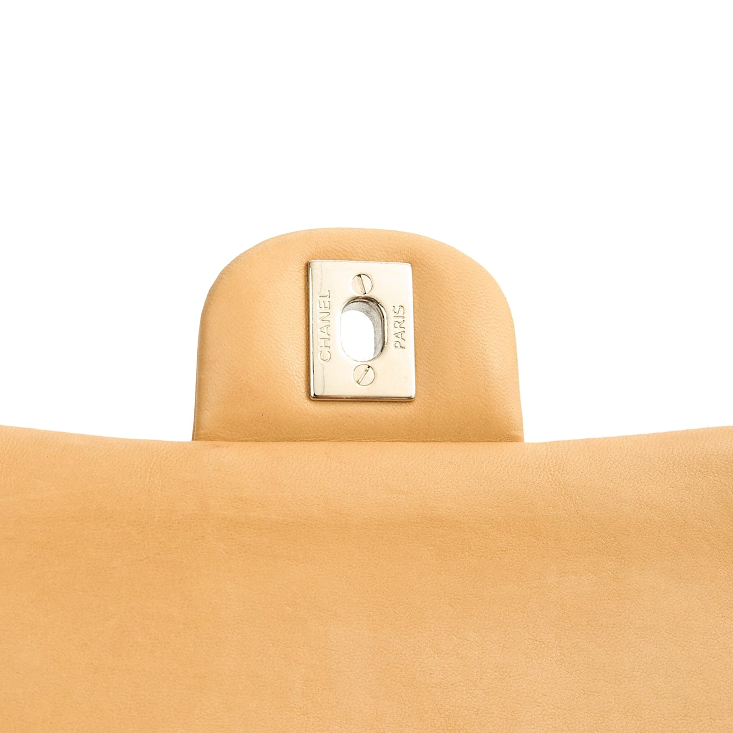 Chanel Shoulder Bag Classic Double Flap - Medium in Neutral, Lambskin Leather — Alternate View 22