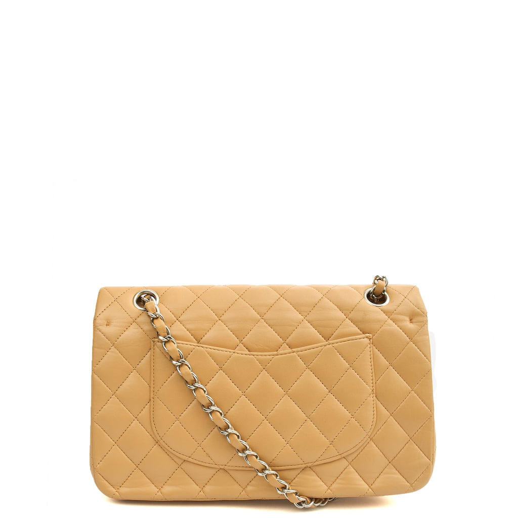 Chanel Shoulder Bag Classic Double Flap - Medium in Neutral, Lambskin Leather — Alternate View 15