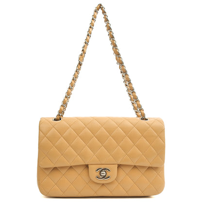 Chanel Shoulder Bag Classic Double Flap - Medium in Neutral, Lambskin Leather — Alternate View 20