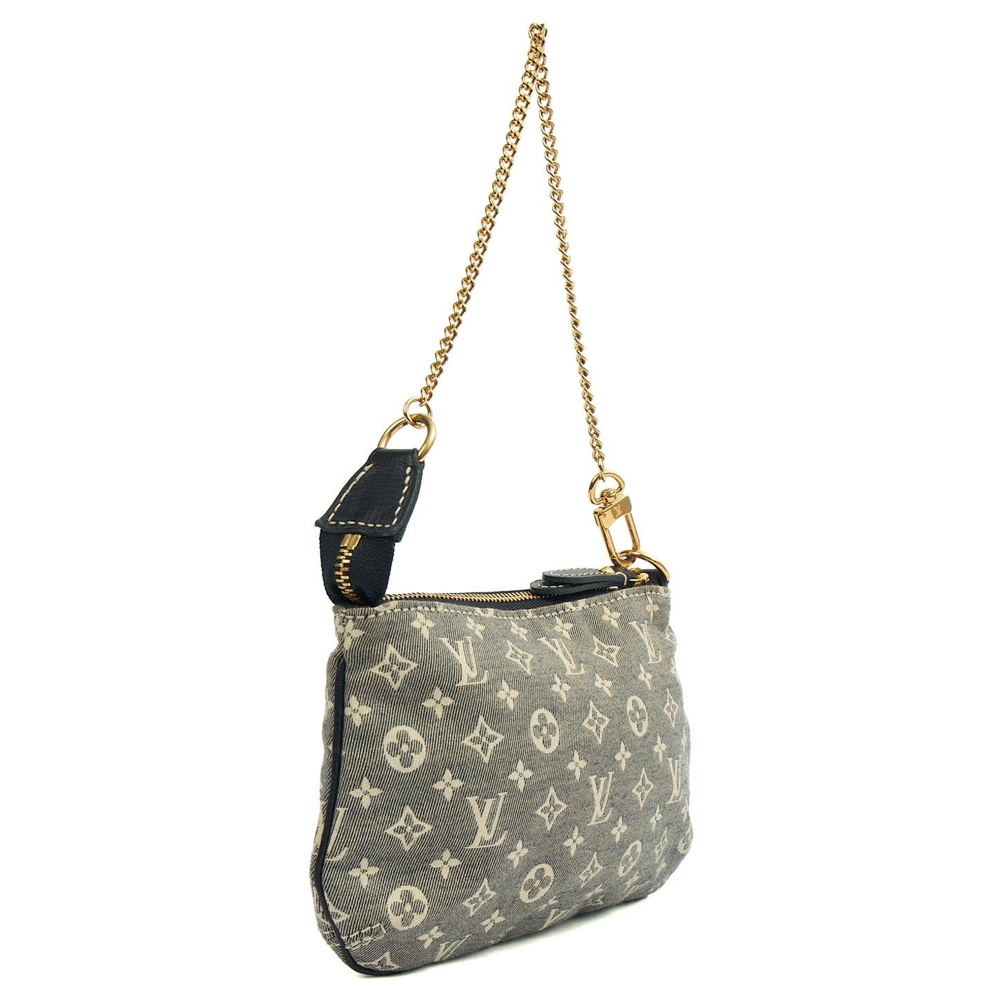 Louis Vuitton Mini Bag Mini Pochette Accessoires in Mini Lin Ebene, Canvas — Side View