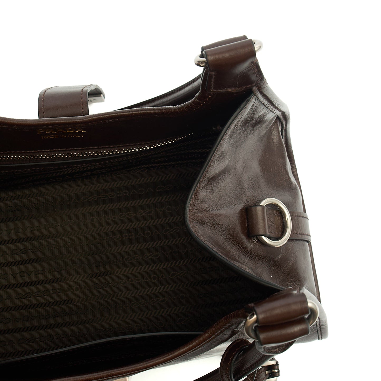 Prada Shoulder Bag Shoulder Bag in Brown, Leather — Alternate View 7