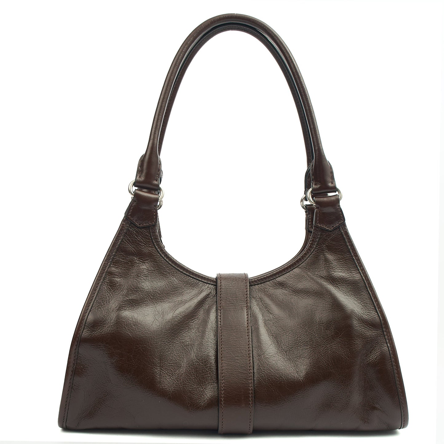 Prada Shoulder Bag Shoulder Bag in Brown, Leather — Back View
