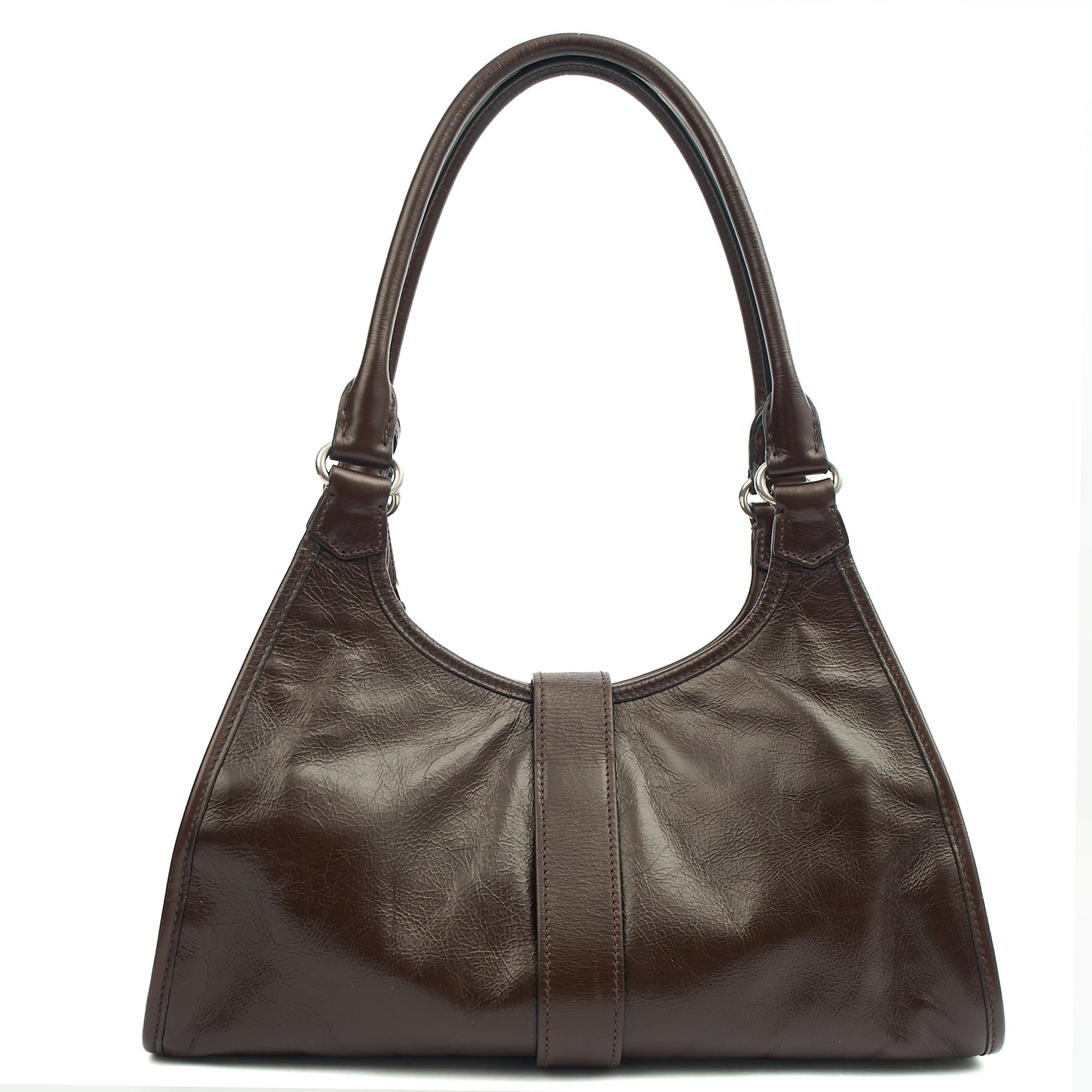 Prada Shoulder Bag Shoulder Bag in Brown, Leather — Back View