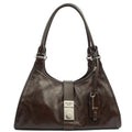 Prada Shoulder Bag Shoulder Bag in Brown, Leather — Front View