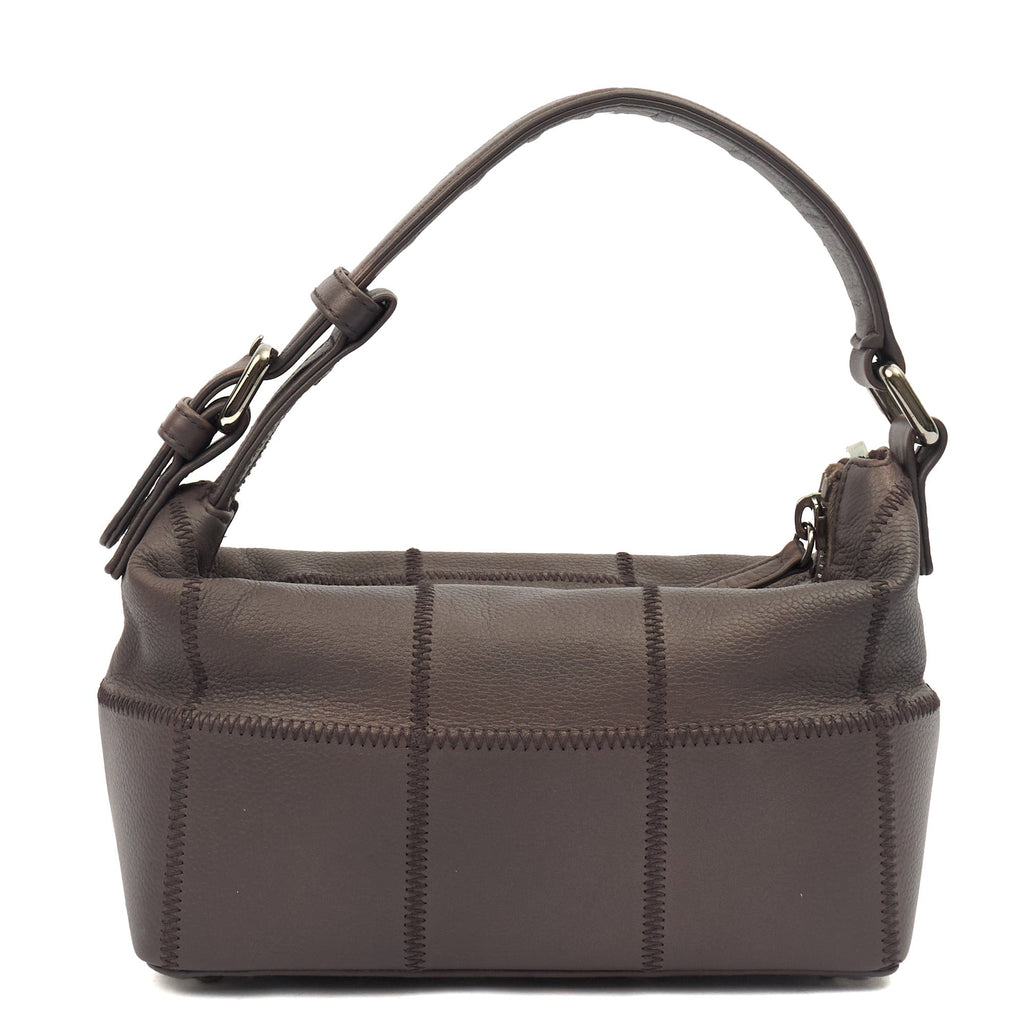 Chanel Top Handle CC Hobo in Purple, Leather — Top View