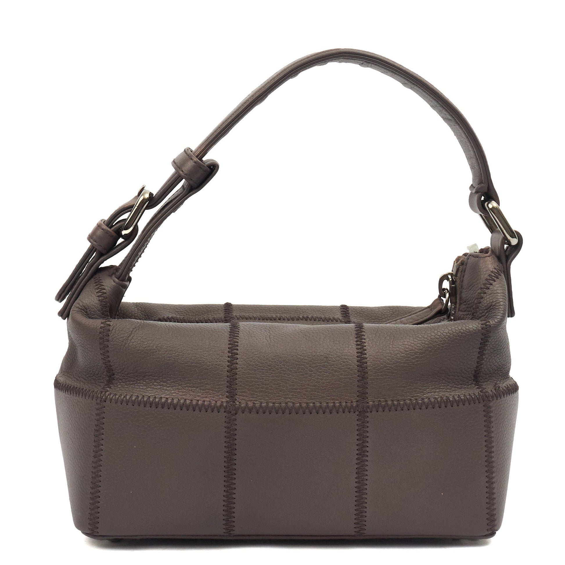 Chanel Top Handle CC Hobo in Purple, Leather — Top View