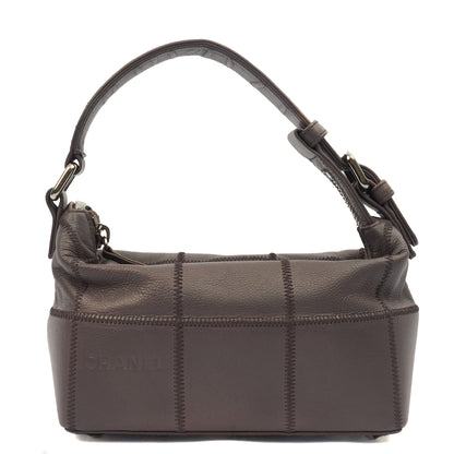 Chanel Top Handle CC Hobo in Purple, Leather — Front View