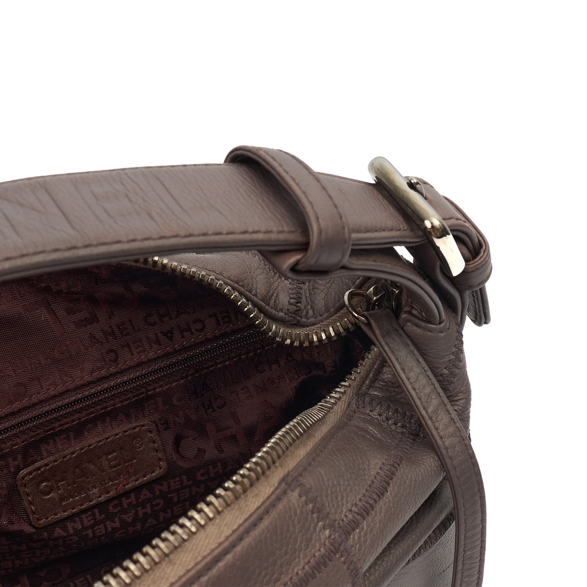Chanel Top Handle CC Hobo in Purple, Leather — Alternate View 9
