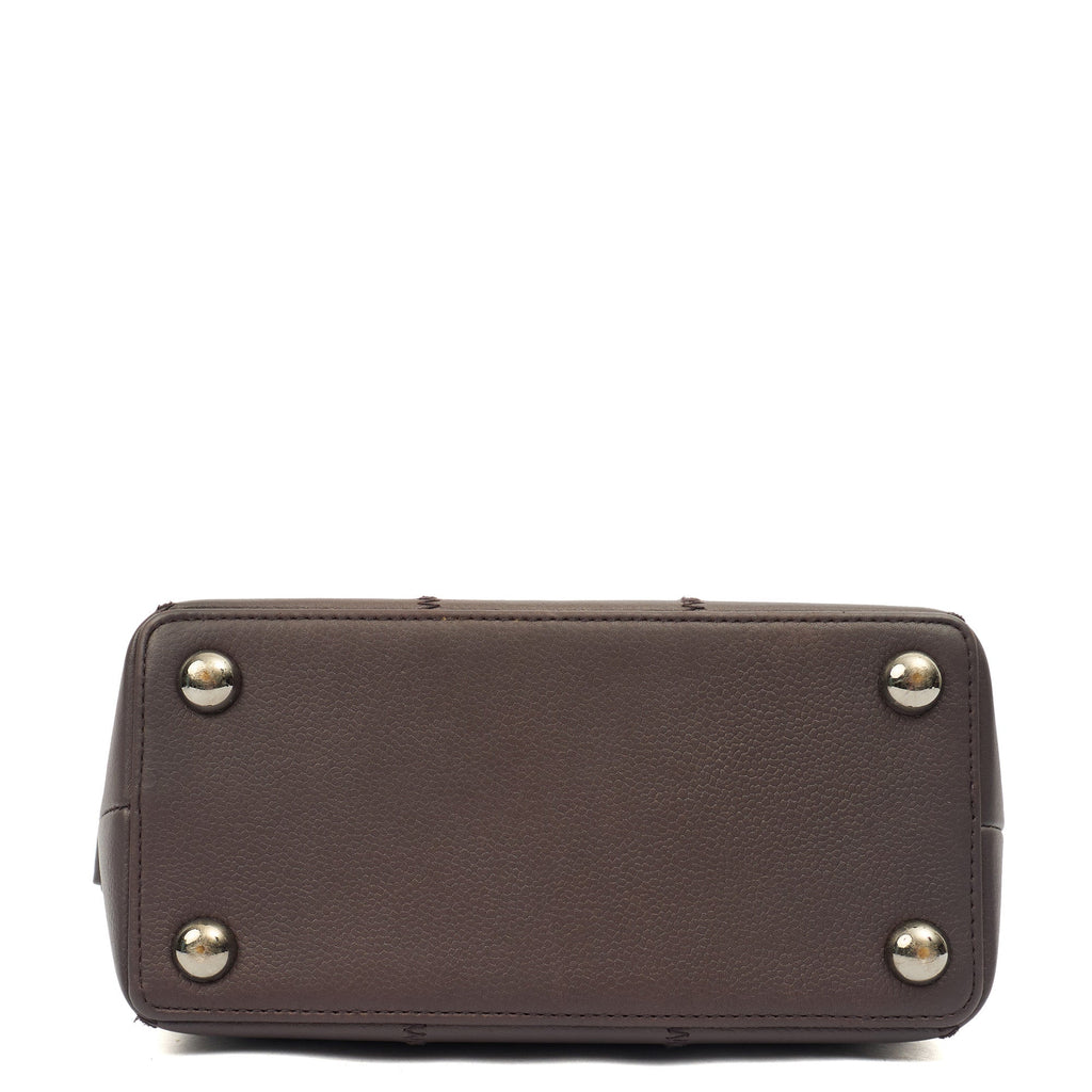 Chanel Top Handle CC Hobo in Purple, Leather — Detail View