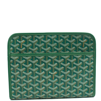 Goyard Clutch Jouvence Toiletry Pouch MM in Green, Leather — Front View