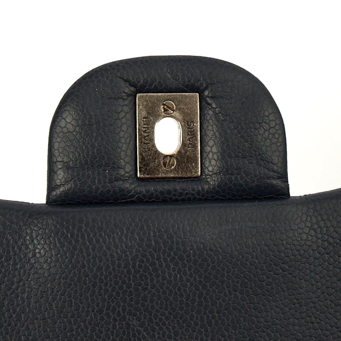 Chanel Shoulder Bag Classic - Maxi in Navy, Lambskin Leather — Alternate View 10