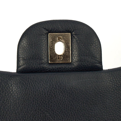 Chanel Shoulder Bag Classic - Maxi in Navy, Lambskin Leather — Alternate View 10
