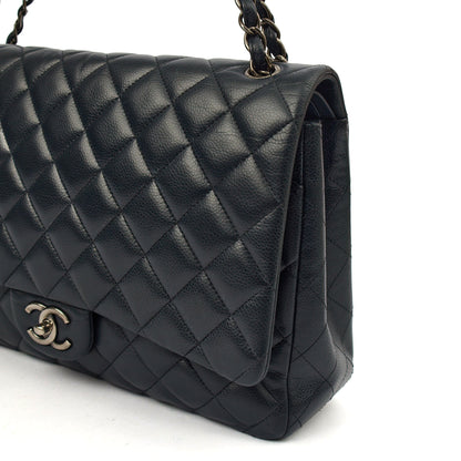 Chanel Shoulder Bag Classic - Maxi in Navy, Lambskin Leather — Alternate View 9