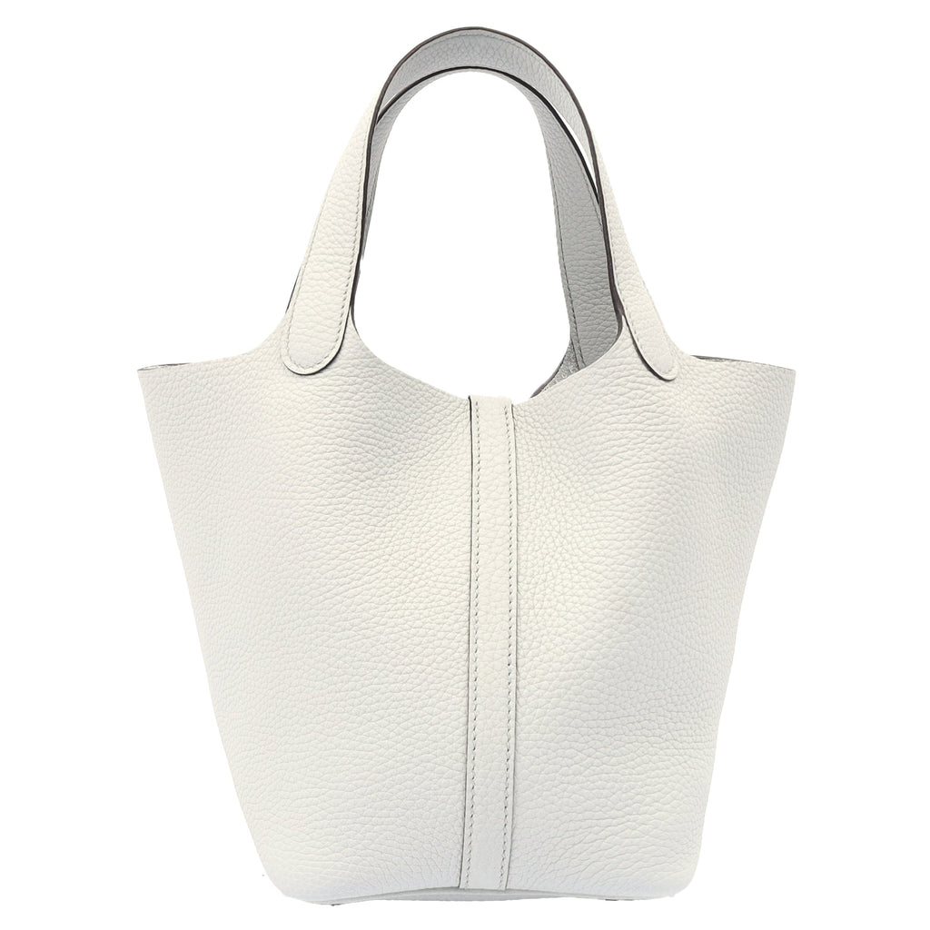 Hermes Picotin 18 in Bleu Pale, Clemence Leather — Alternate View 16