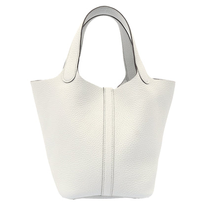 Hermes Picotin 18 in Bleu Pale, Clemence Leather — Alternate View 16