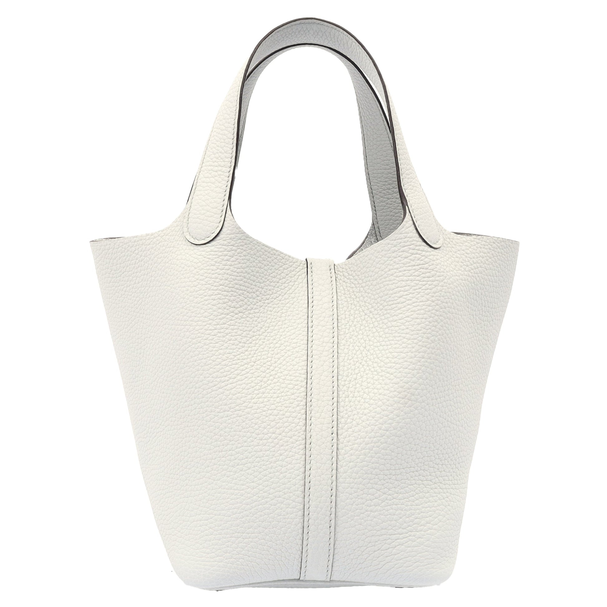Hermes Picotin 18 in Bleu Pale, Clemence Leather — Alternate View 29