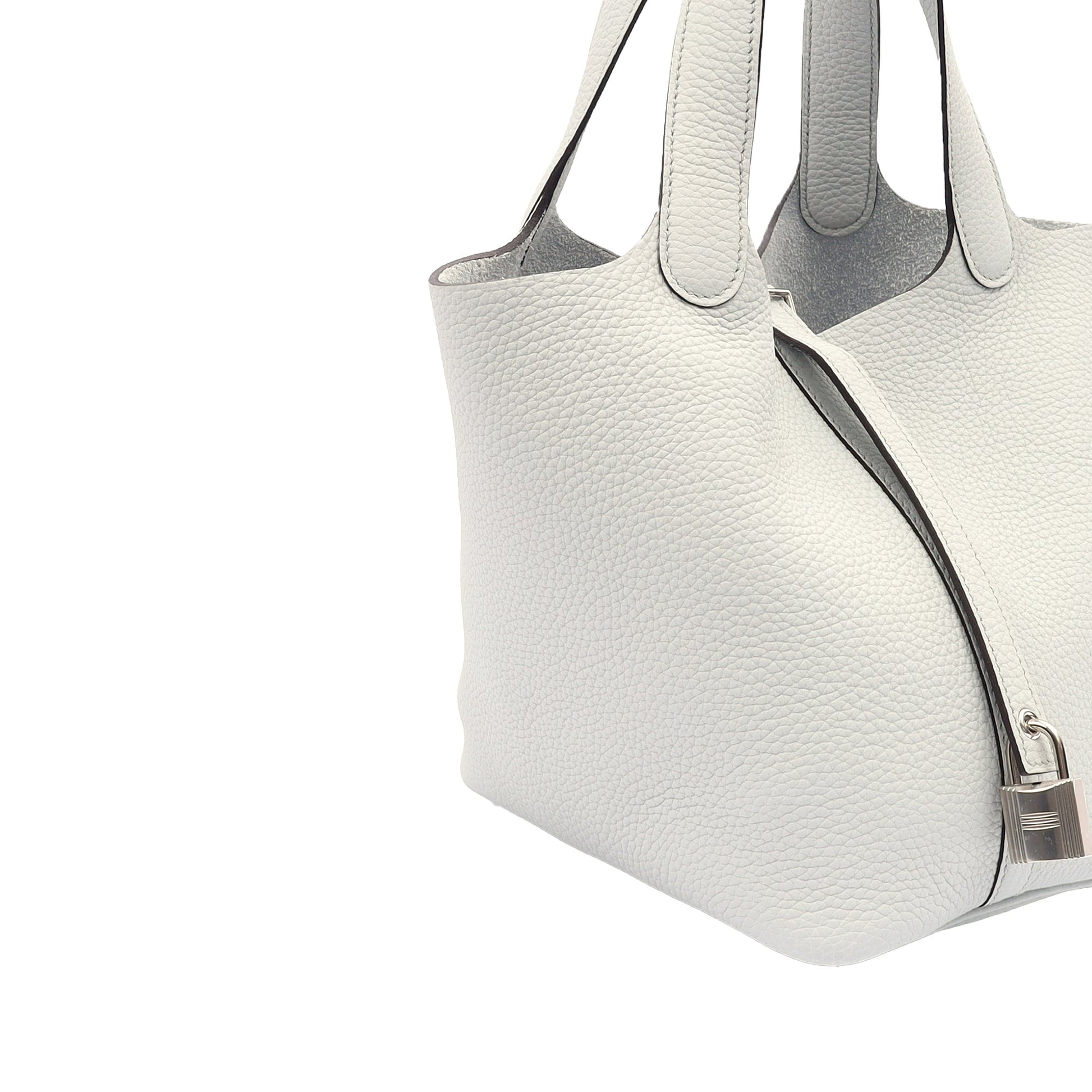 Hermes Picotin 18 in Bleu Pale, Clemence Leather — Alternate View 20