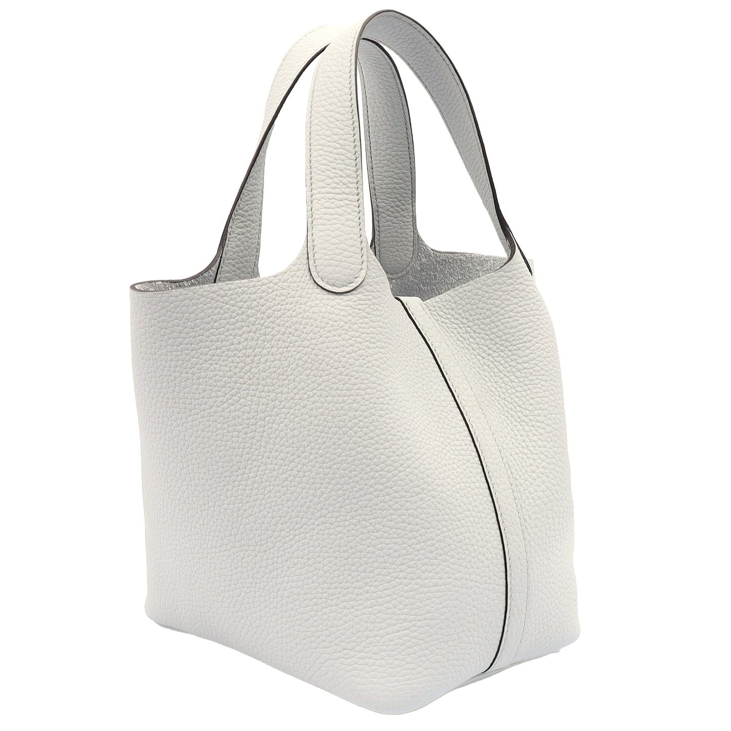 Hermes Picotin 18 in Bleu Pale, Clemence Leather — Alternate View 15