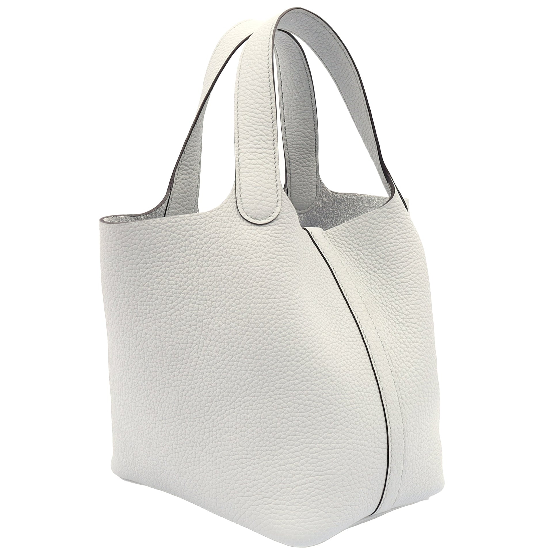 Hermes Picotin 18 in Bleu Pale, Clemence Leather — Alternate View 15
