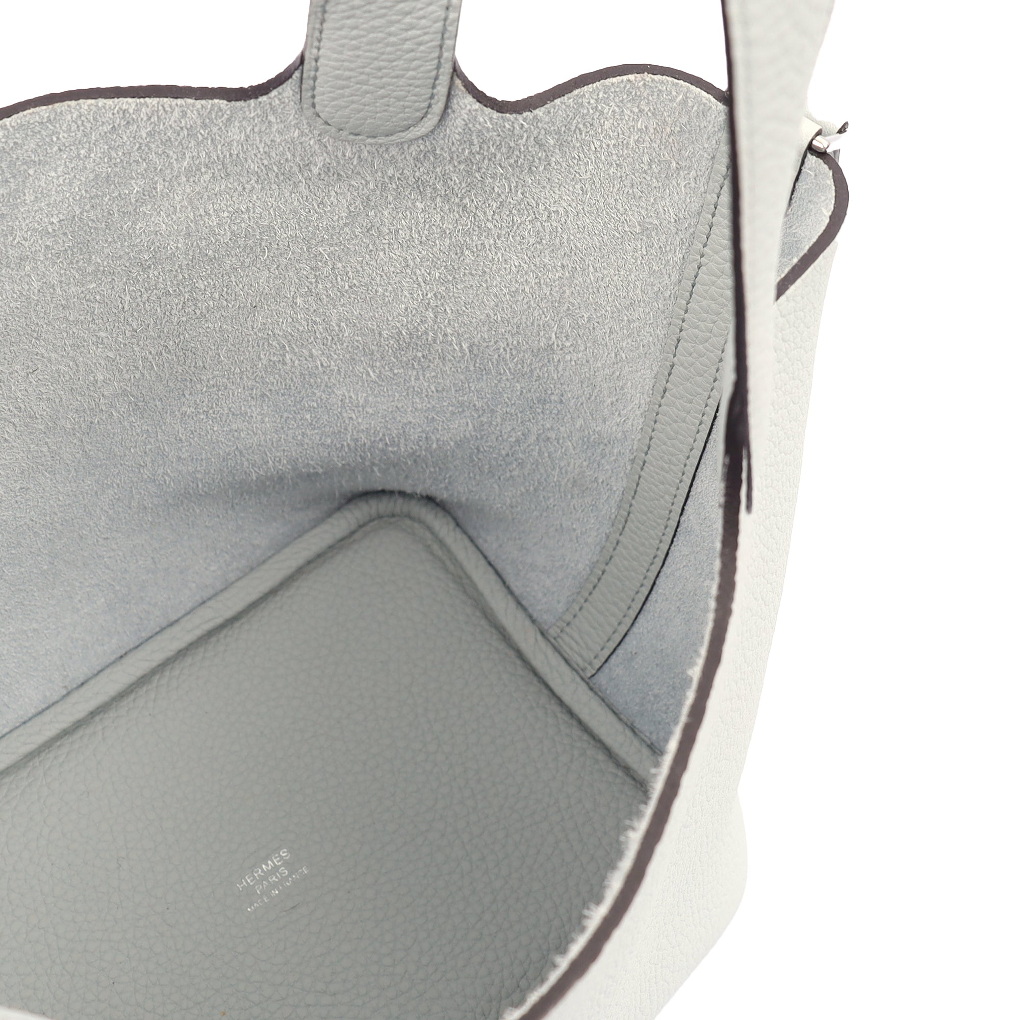 Hermes Picotin 18 in Bleu Pale, Clemence Leather — Alternate View 39