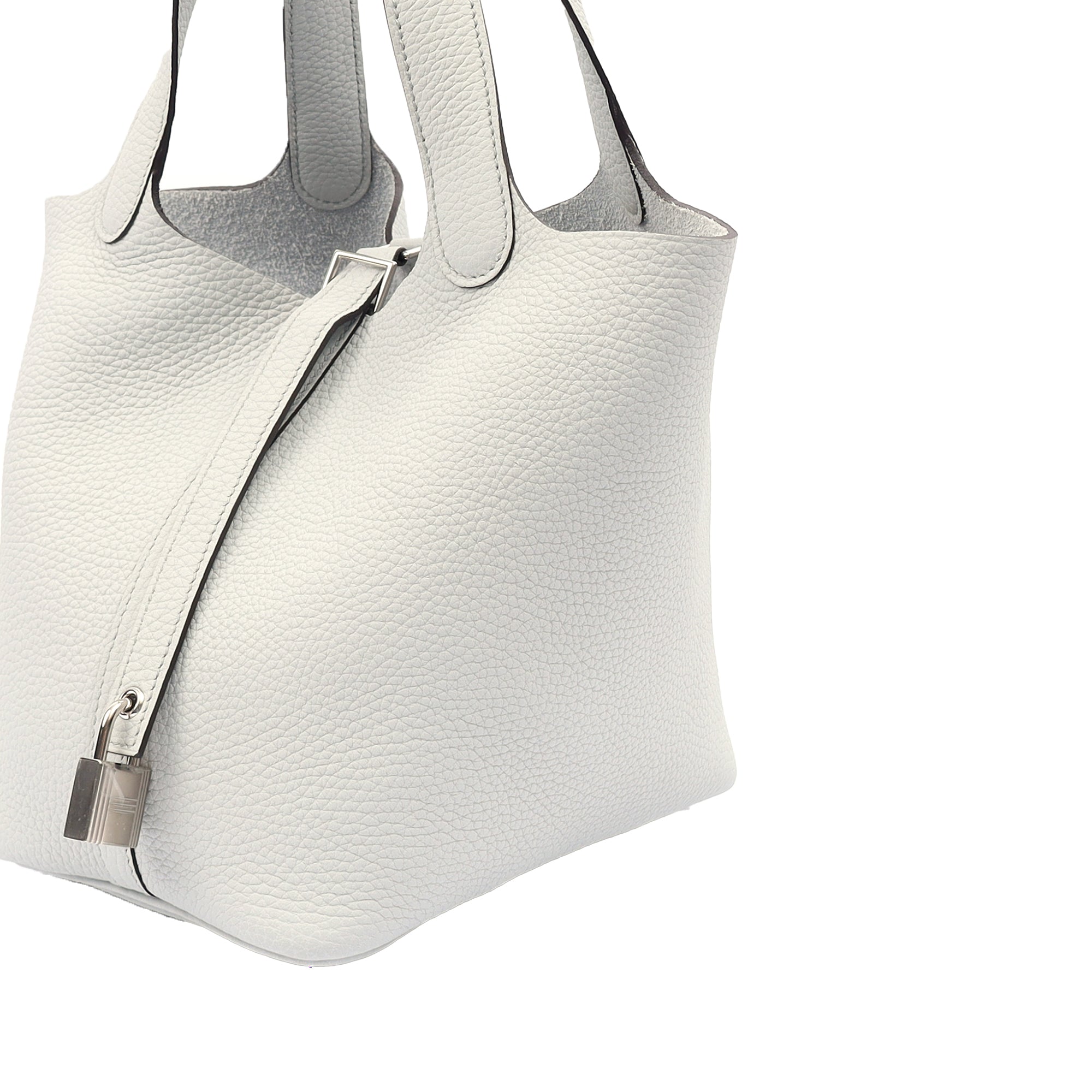 Hermes Picotin 18 in Bleu Pale, Clemence Leather — Alternate View 18