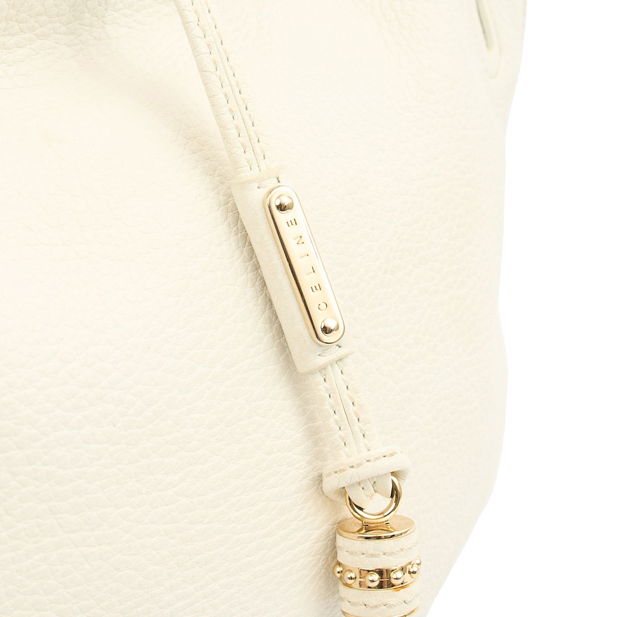 Celine Tote Vintage Tote in White, Box Calfskin — Lifestyle View