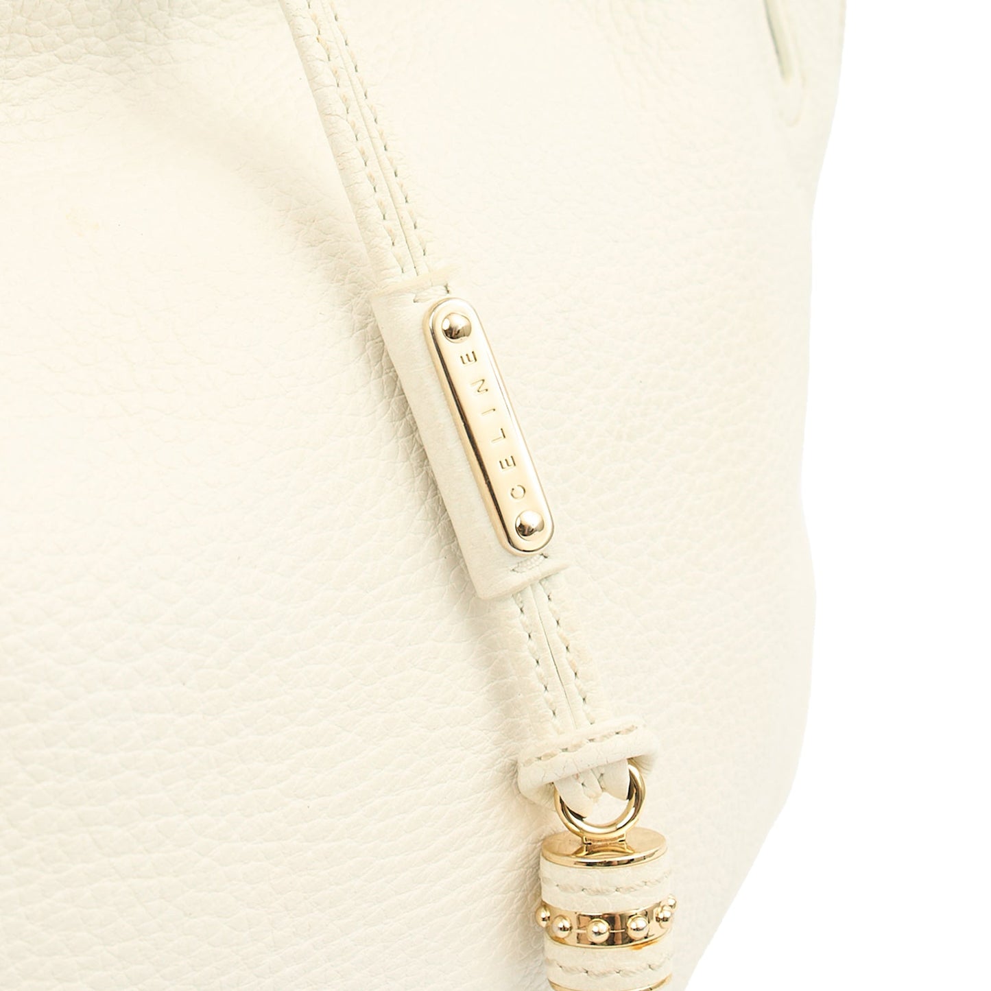 Celine Tote Vintage Tote in White, Box Calfskin — Alternate View 12
