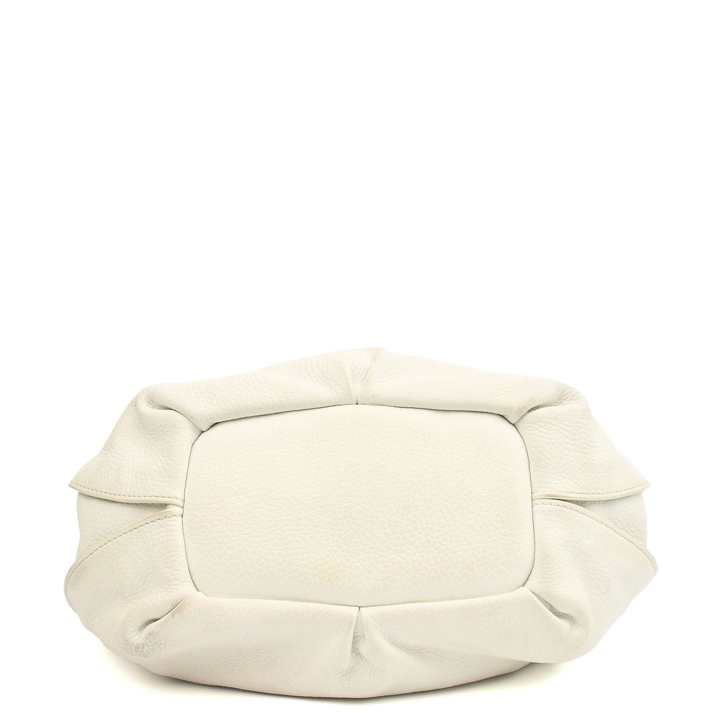 Celine Tote Vintage Tote in White, Box Calfskin — Top View