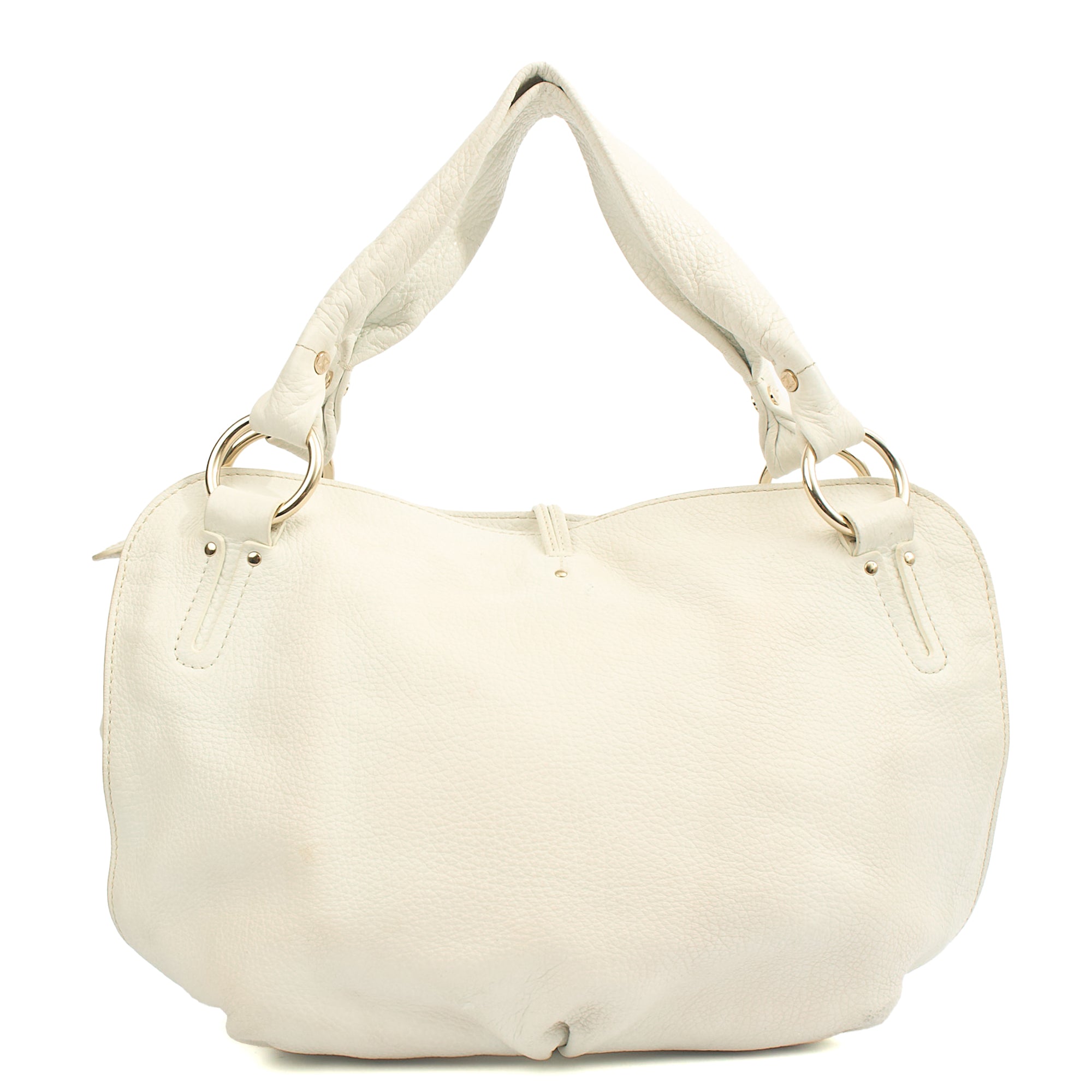 Celine Tote Vintage Tote in White, Box Calfskin — Alternate View 9