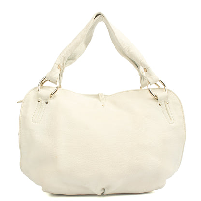 Celine Tote Vintage Tote in White, Box Calfskin — Alternate View 9