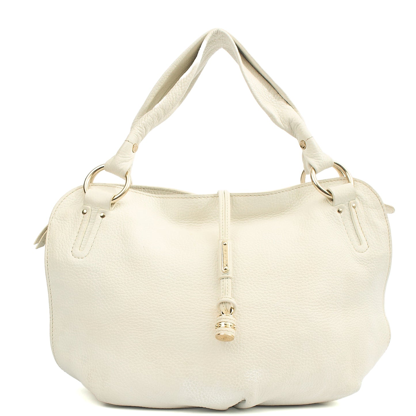 Celine Tote Vintage Tote in White, Box Calfskin — Alternate View 7