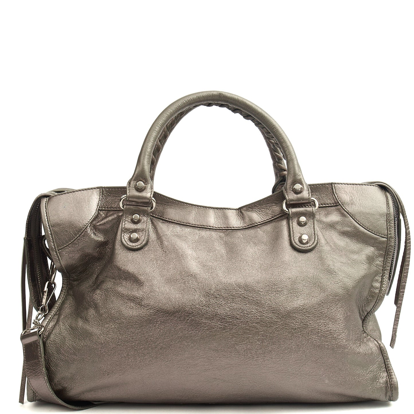 Balenciaga Tote Classic City in Metallic, Veau (Calfskin) — Back View