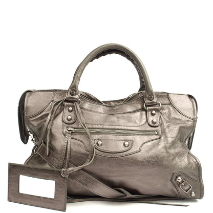 Balenciaga Tote Classic City in Metallic, Veau (Calfskin) — Front View