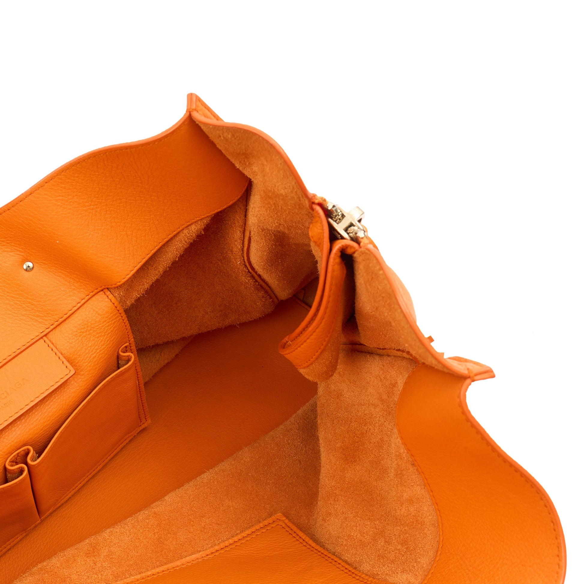 Balenciaga Tote Papier A3 Tote in Orange, Leather — Alternate View 8