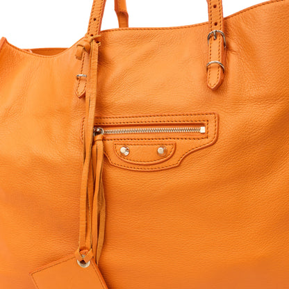 Balenciaga Tote Papier A3 Tote in Orange, Leather — Alternate View 10