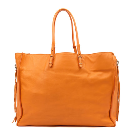 Balenciaga Tote Papier A3 Tote in Orange, Leather — Alternate View 26