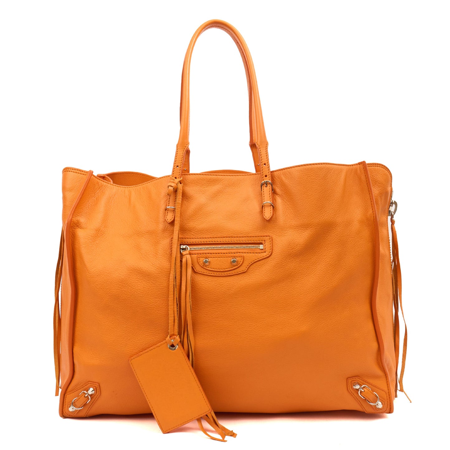 Balenciaga Tote Papier A3 Tote in Orange, Leather — Alternate View 23