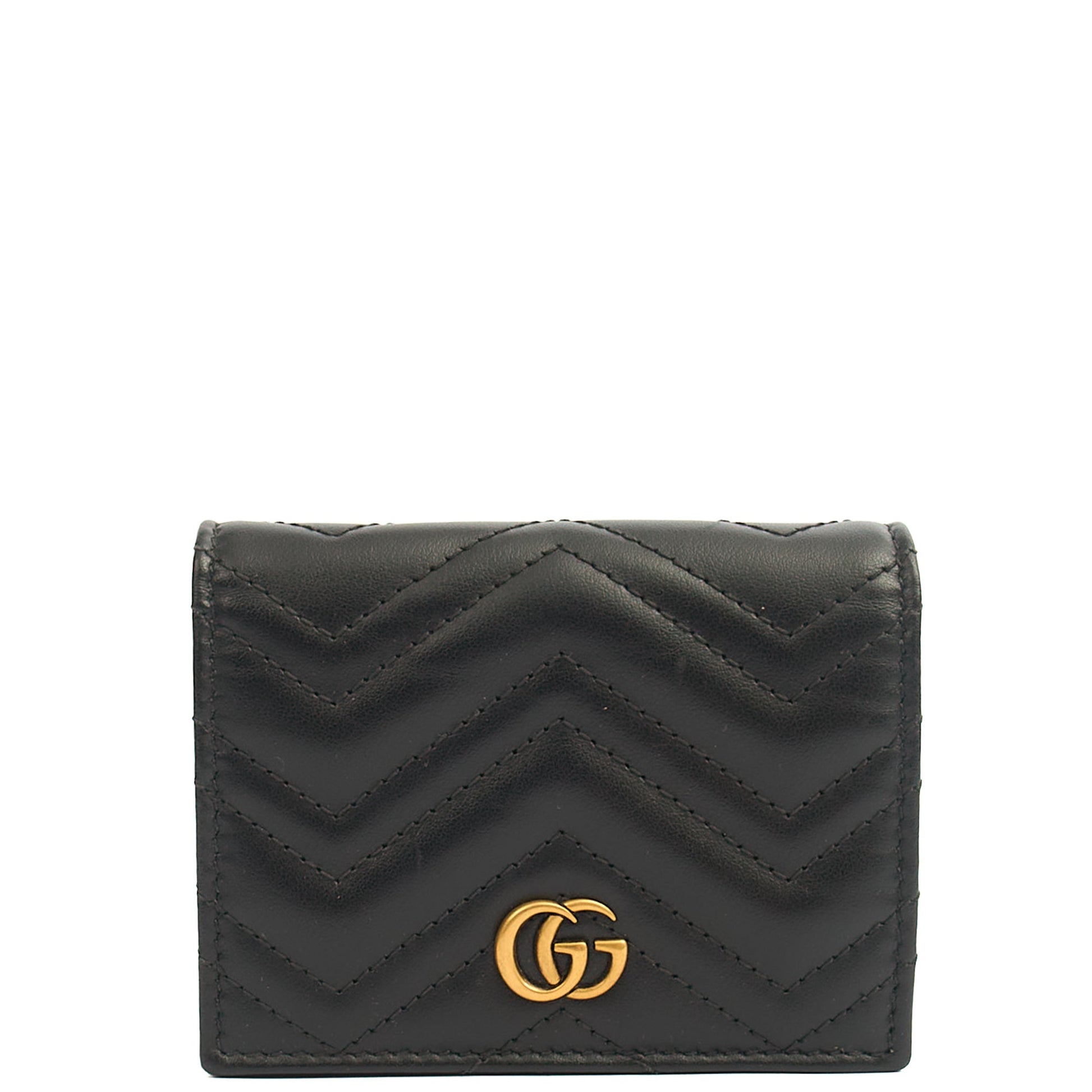Gucci Wallet Bi-fold Marmont Wallet in Black, Leather — Alternate View 7