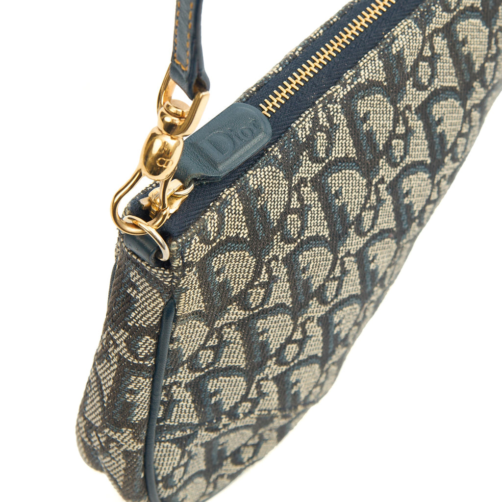 Christian Dior Mini Bag Saddle Pochette in Denim, Dior Oblique Embroidery — Alternate View 12