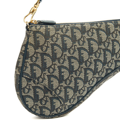 Christian Dior Mini Bag Saddle Pochette in Denim, Dior Oblique Embroidery — Alternate View 11