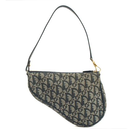 Christian Dior Mini Bag Saddle Pochette in Denim, Dior Oblique Embroidery — Alternate View 9