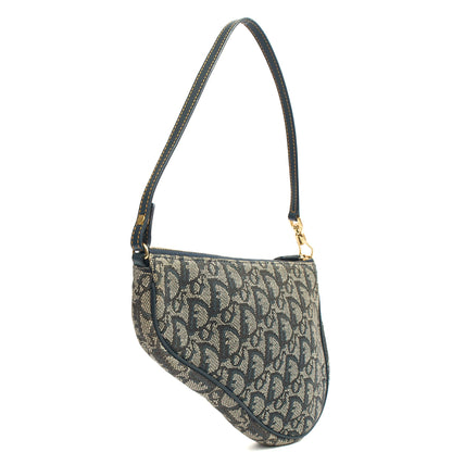 Christian Dior Mini Bag Saddle Pochette in Denim, Dior Oblique Embroidery — Alternate View 8