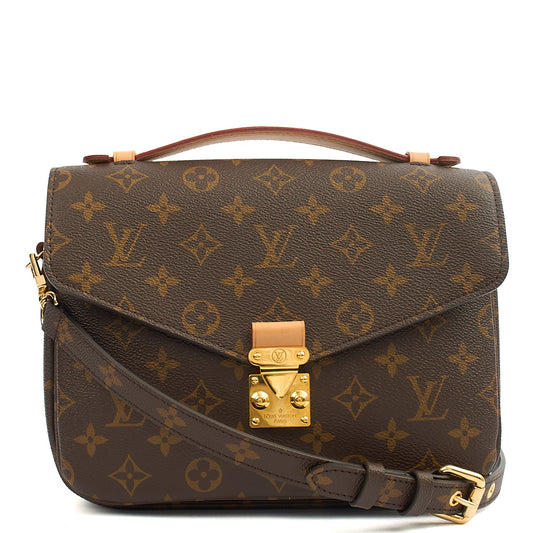 Louis Vuitton Cross Body Pochette Metis in Monogram, Canvas — Front View