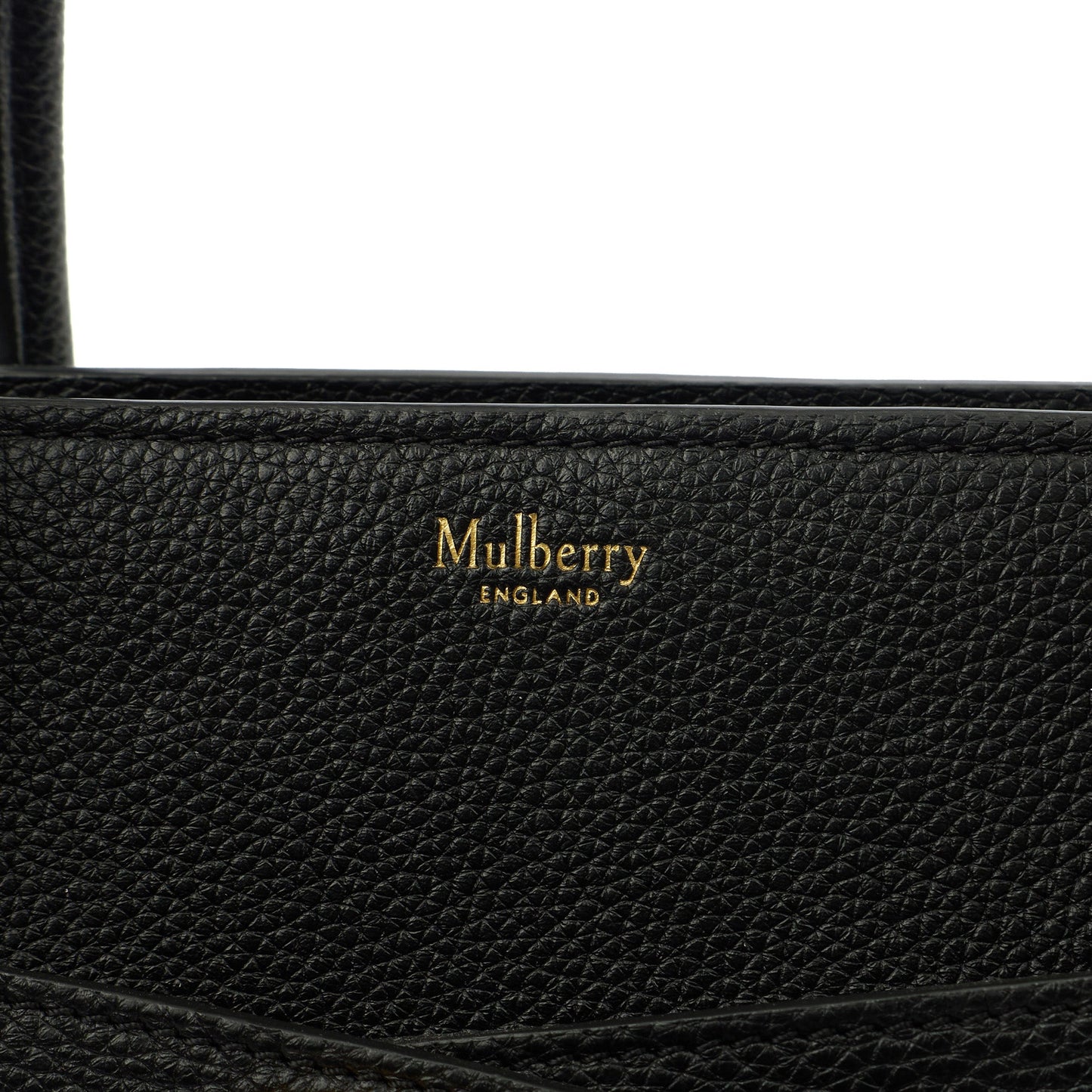 Mulberry Tote Zipped Bayswater in Black, Calfskin Leather — Side View