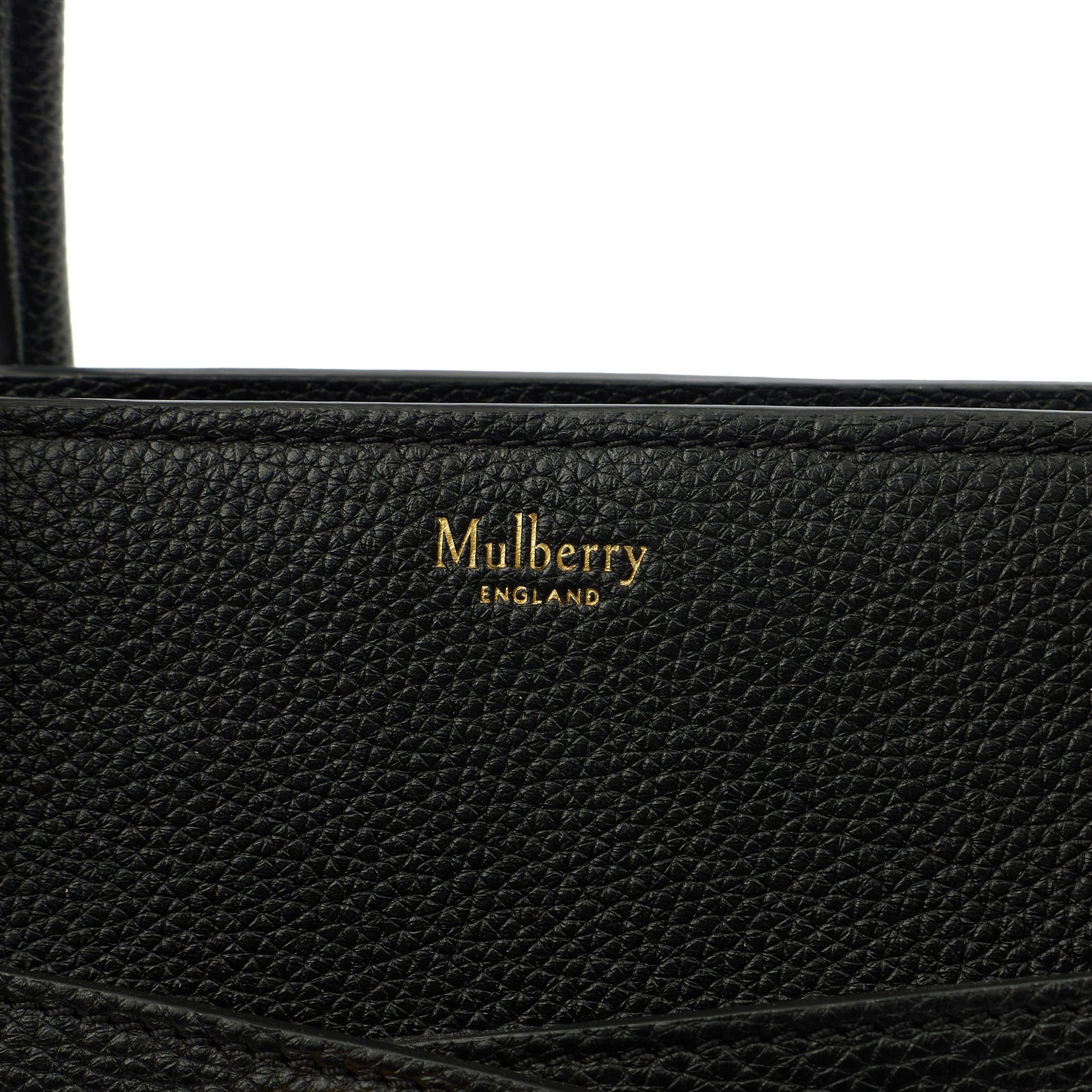 Mulberry Tote Zipped Bayswater in Black, Calfskin Leather — Side View