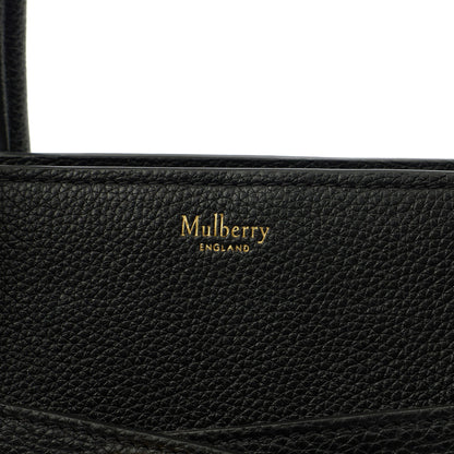 Mulberry Tote Zipped Bayswater in Black, Calfskin Leather — Side View