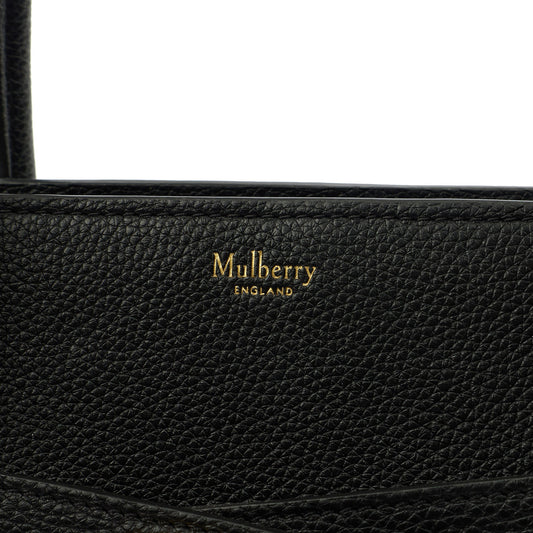 Mulberry Tote Zipped Bayswater in Black, Calfskin Leather — Side View