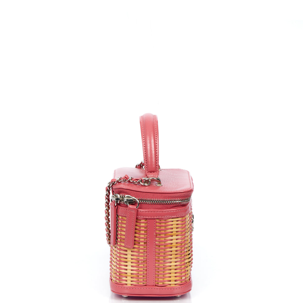 Chanel Vanity - Small in Pink, Leather — Back View
